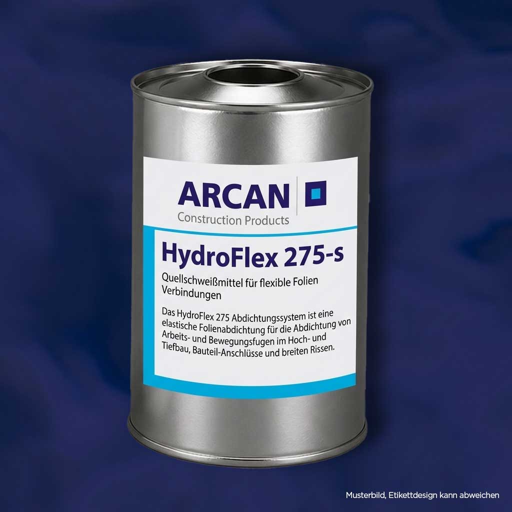 HydroFlex- 275-S ARCAN flexible Folienabdichtung, Kanne für sichere und flexible Folienverbindungen, im Abdichtungsset.