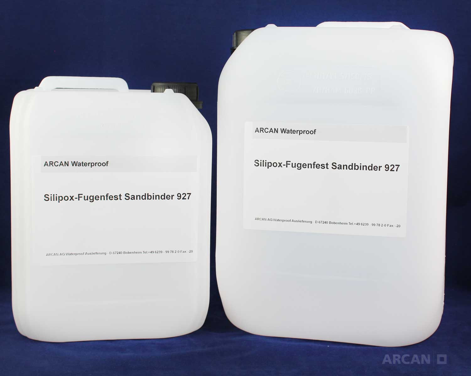 ARCAN Silox Sandbinder 927, 1,5 kg Pack, für hochfeste Pflasterfugenmörtel und Steinreinigung, in einem Mischbehälter.