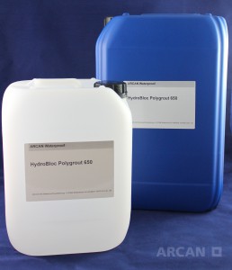 Abdichtung » Injektionssysteme » PUR Gel » HydroBloc® Polygrout-650 – Polyurethan Gel für Hinterlegungsinjektionen (25 kg)